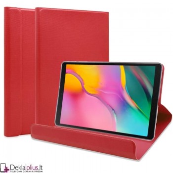 Folio dirbtinos odos atverčiamas dėklas - raudonas (Samsung Tab A8 10.5 (X200/205)